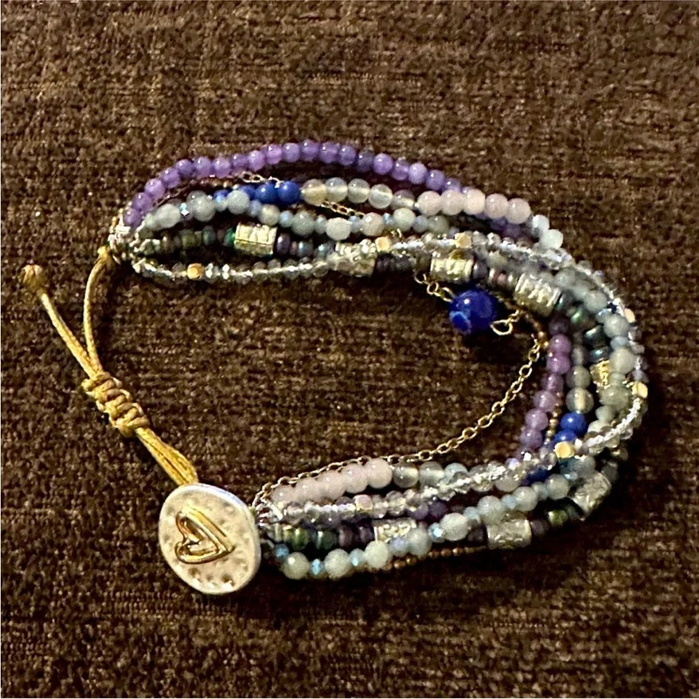 DEMDACO Beaded Your Journey One Size‎ Fits Most Charm Bracelet